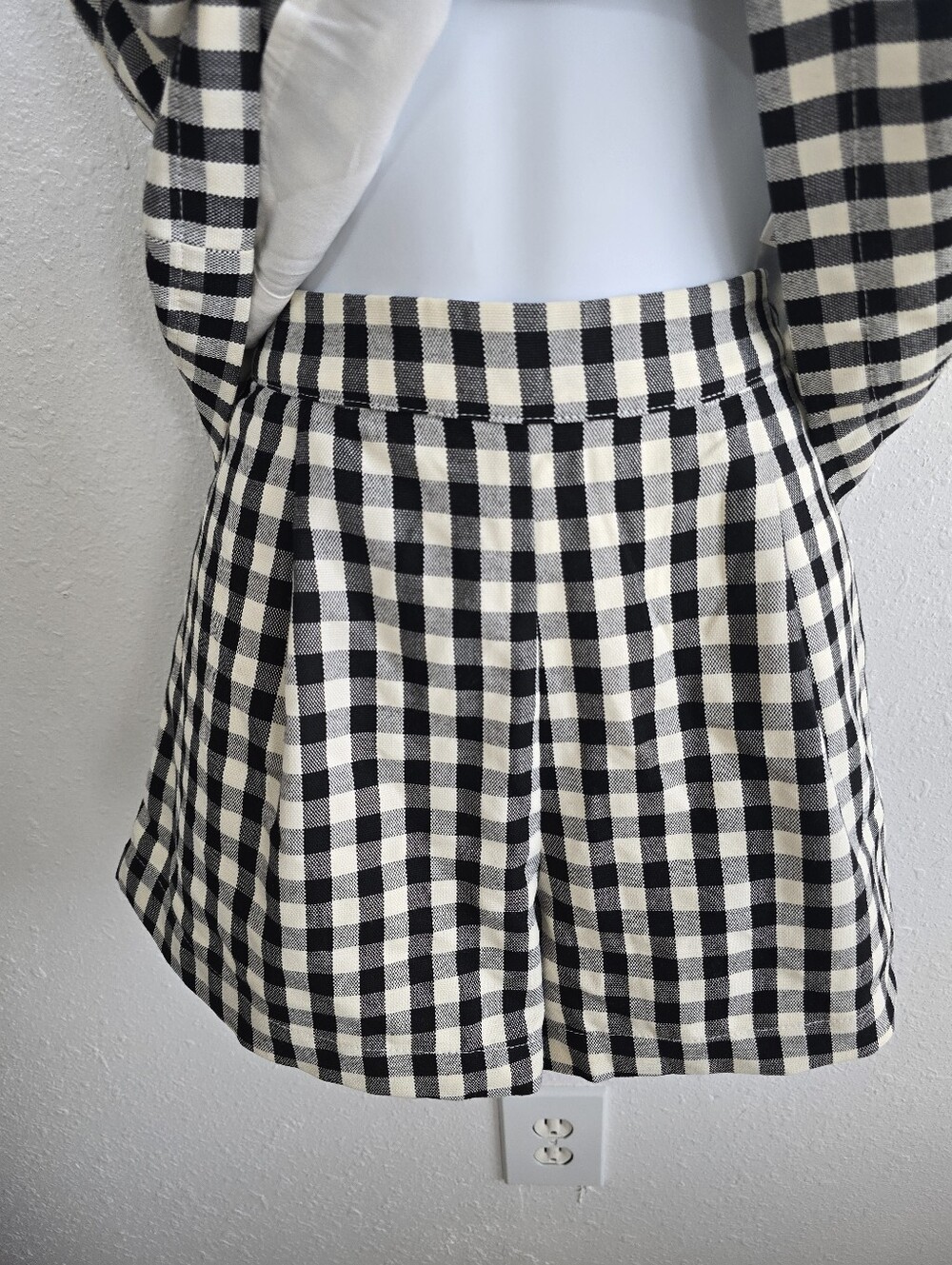 Anniewear Women’s Gingham Check Tank And Short Set In Black And White Size Small - Picture 8 of 11